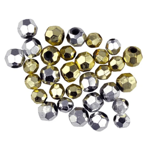6mm Plastic Faceted Beads